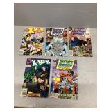 Justice league and X-Men comic books