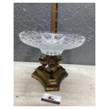 Mid-century, modern brass and glass