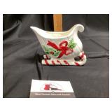 Santa sleigh vase