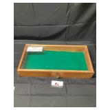 Display case approximately 23 x 12 x 3 1/2 tall