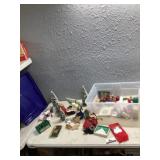 Tote of holiday decor