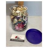Jar of costume jewelry