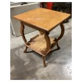 Oak parlor table 24 x 24 x 29 tall.