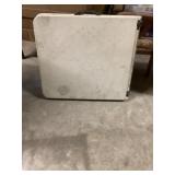 Folding table just under 6 foot long.