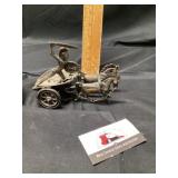 Cast-iron horse and chariot