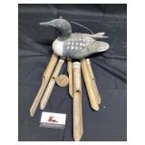 Wooden duck, wind chime
