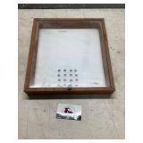 Display case approximately 12 1/2 x 13 by 2 tall