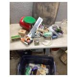 Large tote with lid and miscellaneous