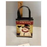 Metal ï¿½tis the season snowman can