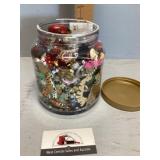 Jar of costume jewelry