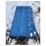 Lockers approximately 12 x 36 x 78 tall bring