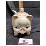 Vintage Otagiri  ceramic 10 inch pig tureen with