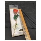 Real rose, preserved in 24 karat gold