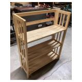 Folding shelf approximately 12 x 30 x 38 tall