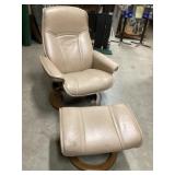 Swivel recliner with ottoman