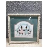 17 x 17 framed P Buckley Moss picture