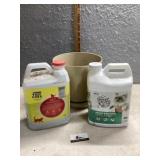 Flower pot and kitty litter