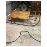 Sleigh approximately 34 x 70 x 13 1/2 tall