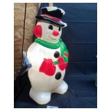 Blow mold, snowman approximately 30 inches tall
