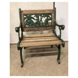 Cast iron childï¿½s bench dinosaur theme