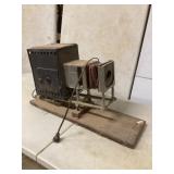 Primitive slide projector approximately 28 1/2 x