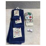 New old stock, holiday towels