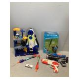 Rocket and toys
