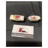 Vintage mid-century, modern floral rose gold