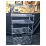 Wire shelving approximately 13 x 23 x 46 tall