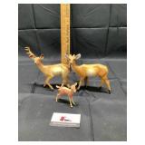 Plastic deer family