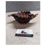 vintage Marano style amethyst glass bowl