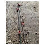 Two pipe clamps