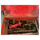 Metal Tool Box with Misc Tools