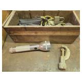 Mag Lite and Pipe Cutter and Misc Tools