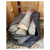 Log bag and wood