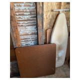 Folding table and ironing board