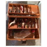 Tackle box and vintage tackle