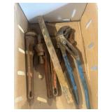 Channel locks, pipe wrenches