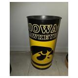 Metal Hawkeyes Trash Can