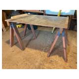 Two saw Horses and Work space