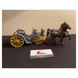 Cast iron horse drawn wagon