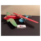 Vintage metal toy planes