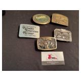 Farm related belt buckles