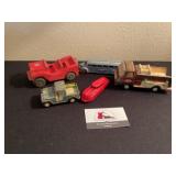 Tonka, Tootsie toy misc vintage toy trucks