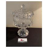 Glass covered candy dish