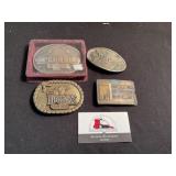 Farm related belt buckles