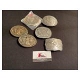 1980s Hesston NFR belt buckles