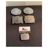 1980s Heston NFR belt buckles