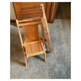 Little wooden folding chairs