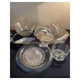 Glassware, trays and bowls